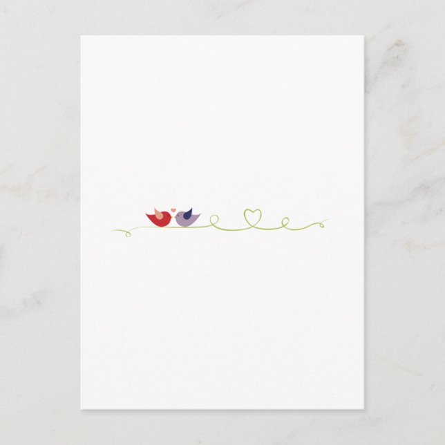 Love Bird Border Postkarte (Vorderseite)