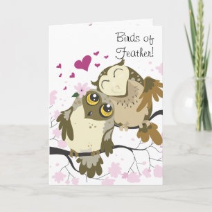 Love Bird Owls Grußkarte Karte