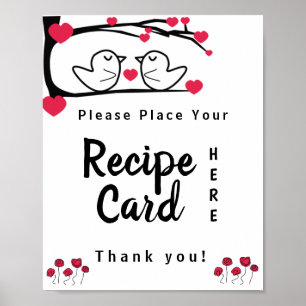 Love Bird Place Rezept Karte Hier Duschgel Poster