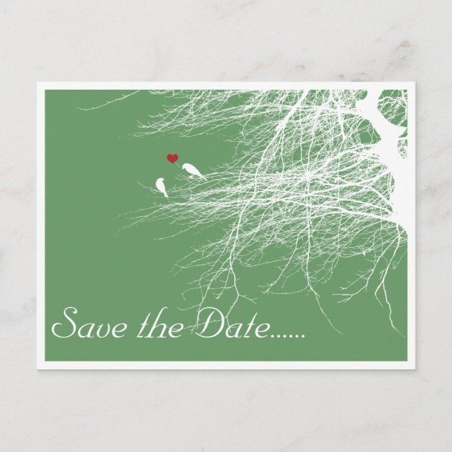 Love Birds 2, Save the Date Postkarte (Vorderseite)