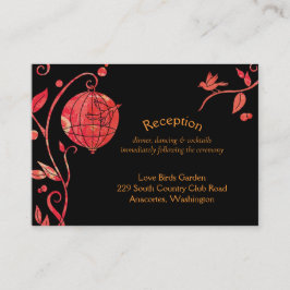 Love Birds Abend Hochzeit Empfang Begleitkarte