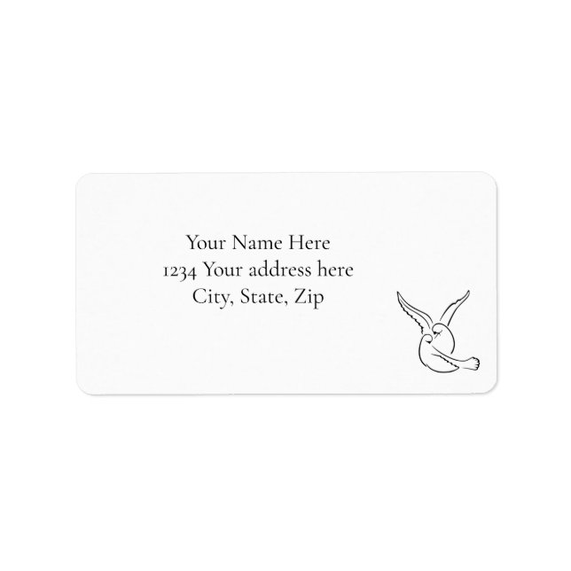 Love Birds Address Label Adressaufkleber (Vorne)