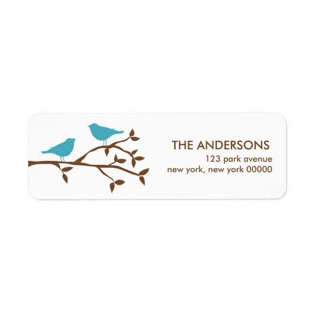 Love Birds Address Labels (Vorne)