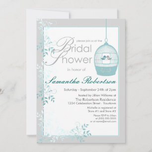 Love Birds Aquamarin Bridal Dusche Einladungen