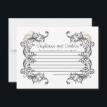 Love Birds Black/White Wedding Advice Card Hinweiskarte<br><div class="desc">Diese bezaubernden, schriftlichen Advice Cards sind perfekte Ergänzung zu jeder Hochzeit. Gib diese Karten einfach an deine Gäste, zusammen mit den schönen Tips Sharpie Stiften. Ihre Gäste können sich dann alle Ratschläge für die neue Braut und den neuen Bräutigam notieren. Diese sind in einer Größe von 4, 25" x 5,...</div>