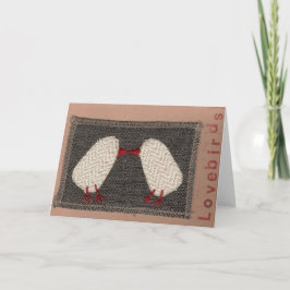 Love Birds Brown Feiertagskarte