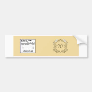 Love Birds Brown/Tan Wedding Bottle Label Autoaufkleber