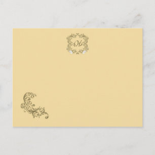 Love Birds Brown/Tan Wedding Platzkarte Postkarte
