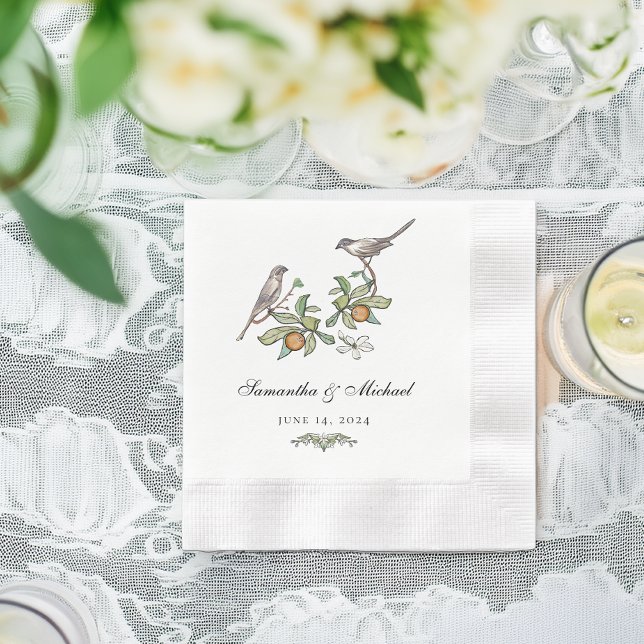 Love Birds Cocktail Napkin Serviette (Von Creator hochgeladen)