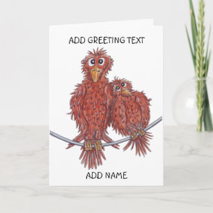 Love Birds Cuddling Card Karte