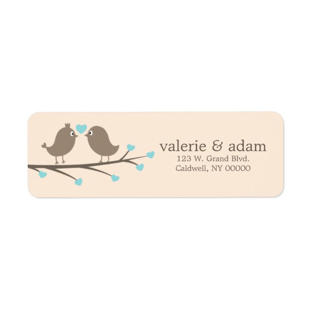 Love Birds Custom Address Labels (Vorne)