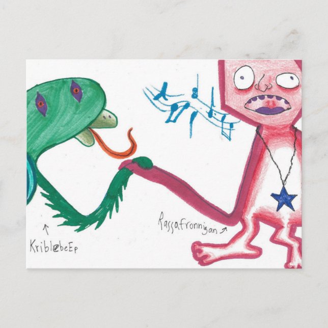 Love Birds Feiertagspostkarte (Vorderseite)