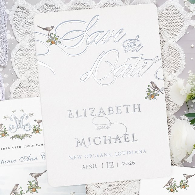 Love Birds Foil Save the Date Folieneinladung (Von Creator hochgeladen)