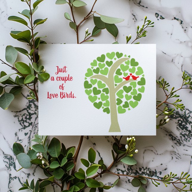 Love Birds Herzklopfen Custom Jubiläum Valentine Karte (Von Creator hochgeladen)