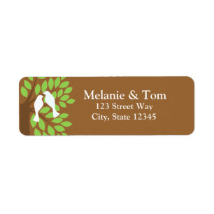 Love Birds in Tree-Rücksendeadresse