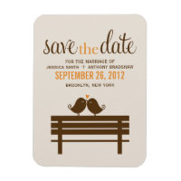 Love Birds on Park Bench Wedding