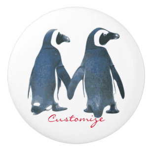 Love Birds Penguin Couple Thunder_Cove Keramikknauf
