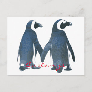 Love Birds Penguin Couple Thunder_Cove Postkarte