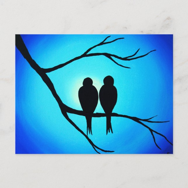 Love Birds Postkarte (Vorderseite)