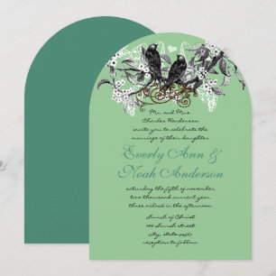 Love Birds Spring Summer Orchard Grove Wedding Einladung