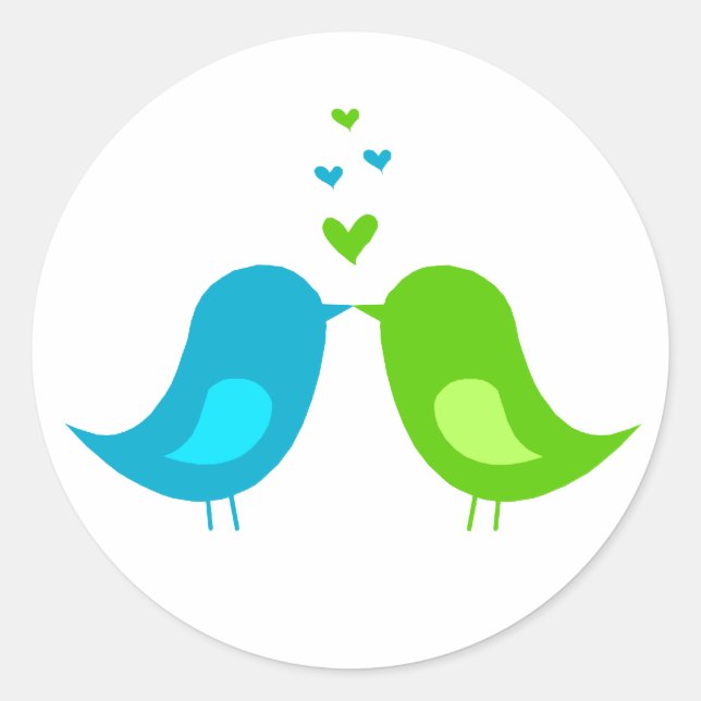 Love Birds Sticker (Vorderseite)