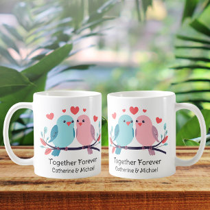 Love Birds Together Forever Valentinstag Wedding Kaffeetasse