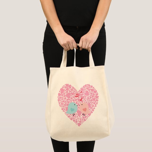 Love Birds Tote Bag Tragetasche (Vorderseite (Produkt))