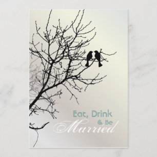 Love Birds Tree Hochzeit Probe Dinner Einladung