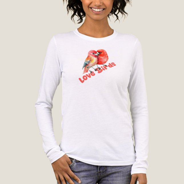 Love Birds Valentines Tri-Blend Shirt (Vorderseite)