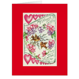 Love Birds Vintag Valentinstag Grußkarte