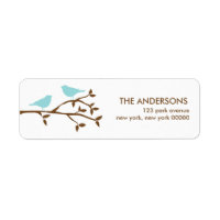 Love Birds Wedding Address Labels
