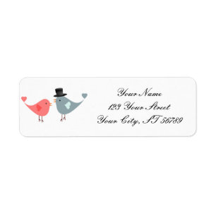 Love Birds Wedding Aditation Label