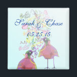 Love Birds Wedding Magnet<br><div class="desc">Vintage Vogeleinladungen, Antwortkarten und vieles mehr - Vintagere Vogelprodukte</div>