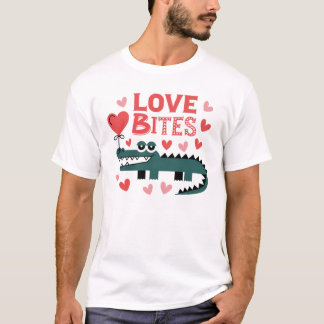Love Bites - T-shirt gras et amusant pour coeur fo
