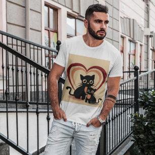 Love Black Cats Mens T-shirt
