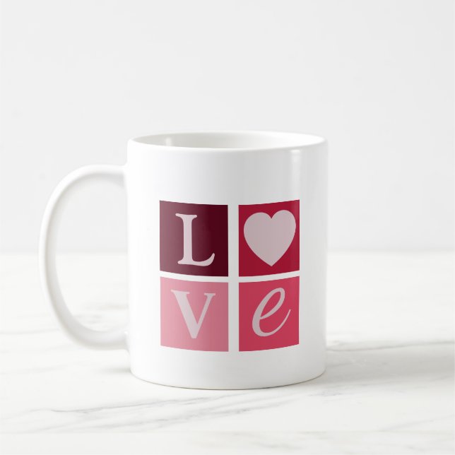 LOVE Block Heart Mug Kaffeetasse (Links)