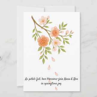 Love blossoms like spring petals. einladung