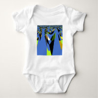 Love Blue African Tribal Motif Design Art Print