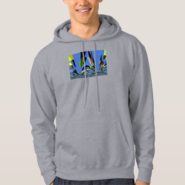Love Blue African Tribal Motif Design Art Print Hoodie (Vorderseite)