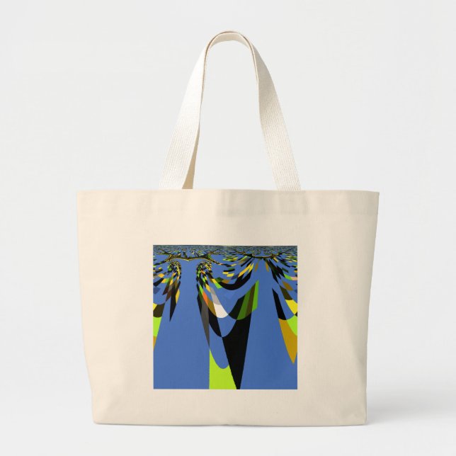 Love Blue African Tribal Motif Design Art Print Jumbo Stoffbeutel (Vorne)