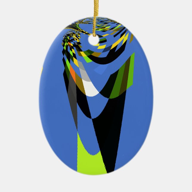 Love Blue African Tribal Motif Design Art Print Keramikornament (Vorne)