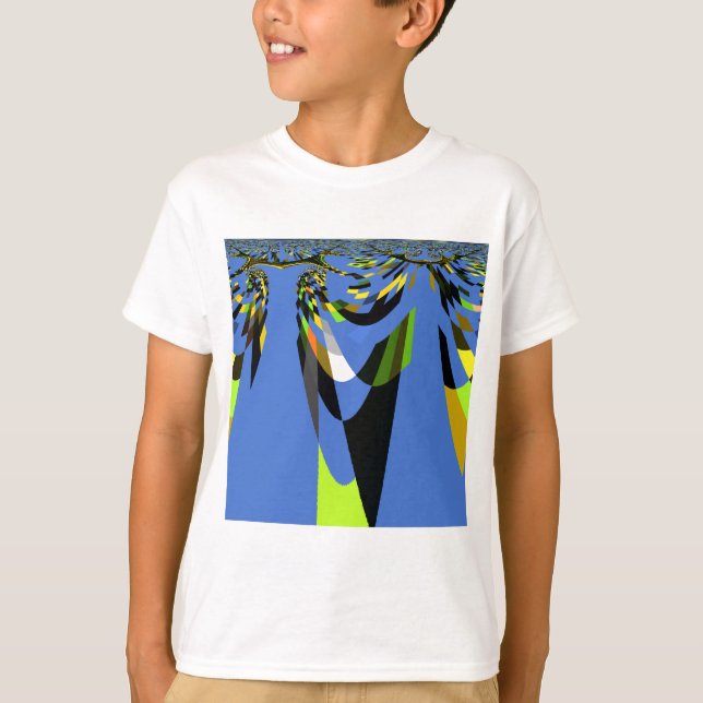 Love Blue African Tribal Motif Design Art Print T-Shirt (Vorderseite)