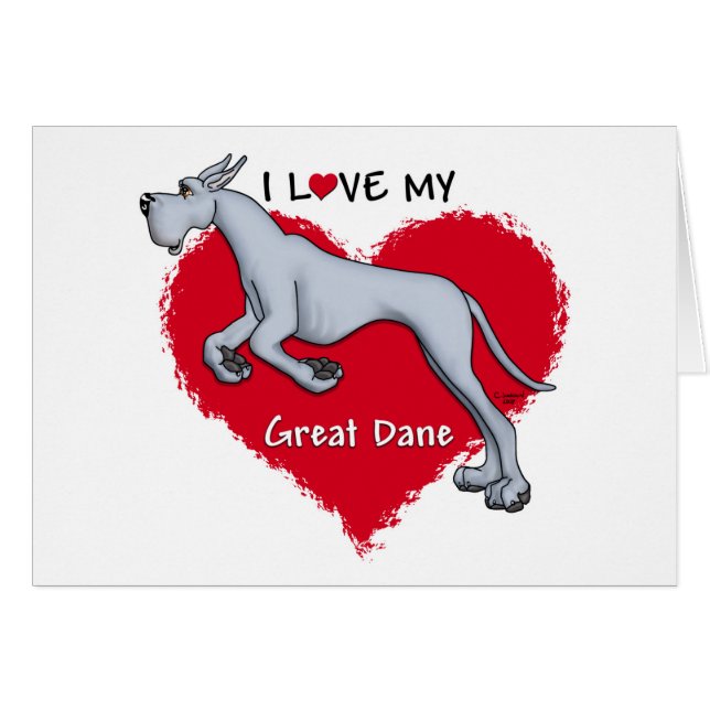 Love Blue Great Dane (Devant horizontal)