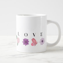 LOVE-Blumen-Schmetterlings-Tasse – Romantisches Ge