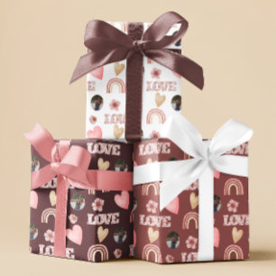 Love Boho Rainbow Photo Papier d'enveloppement