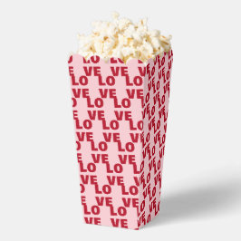 Love Bold Typography Pink & Red Party Geschenkschachtel