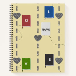 Love Books Spiral Notebook  Notizbuch