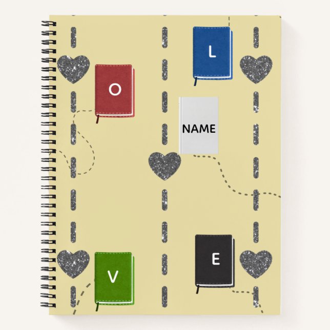 Love Books Spiral Notebook  Notizbuch (Vorderseite)