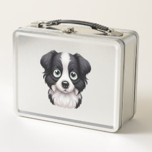 Love Border Collie Blick Design Metall Brotdose