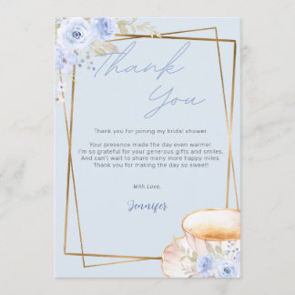 Love Brewing Tea Thank You Bridal Shower Wedding Einladung